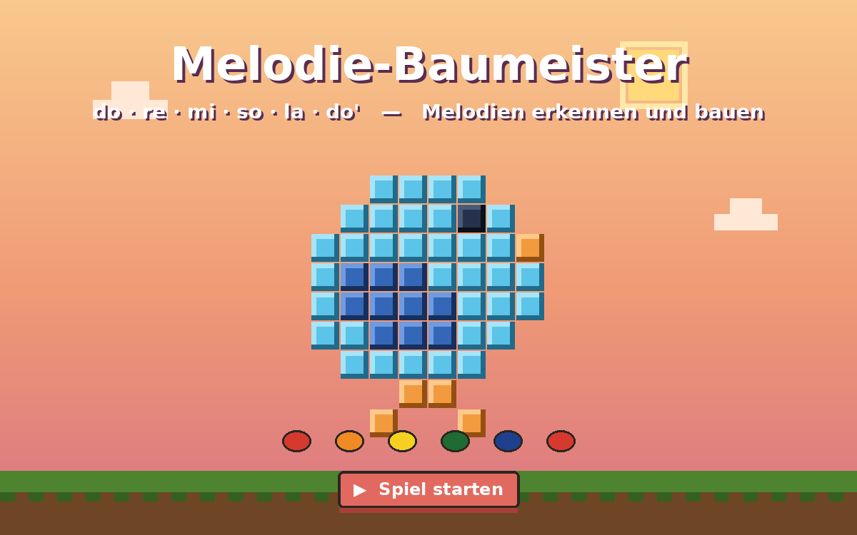 Titelbild Melodie-Baumeister: Pixel-Singvogel